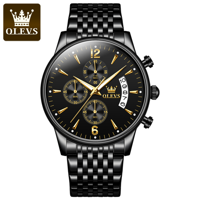 Picture of Olevs 2867 Stainless Steel Chronograph Wrist Watch For Men