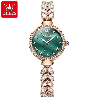 Picture of Olevs 9971 RoseGold Stainless Steel Analog Wrist Watch For Women