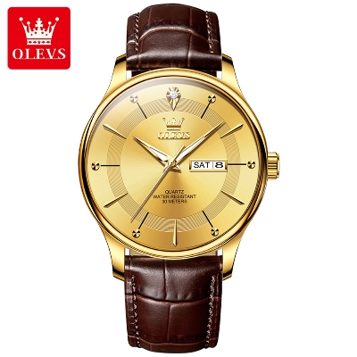 Picture of OLEVS 9908L PU Leather Analog Wrist Watch For Men