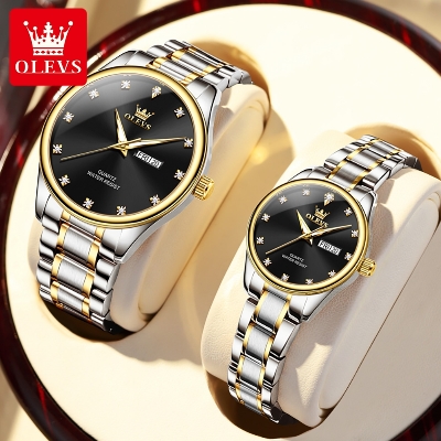 Picture of OLEVS 3612C Stainless Steel Analog Wrist Watch For Couple