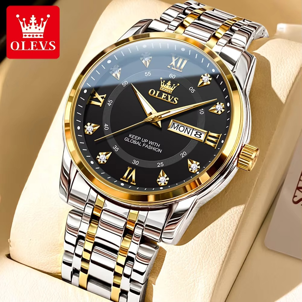 Picture of Olevs 5513 Stainless Steel Analog Wrist Watch For Men
