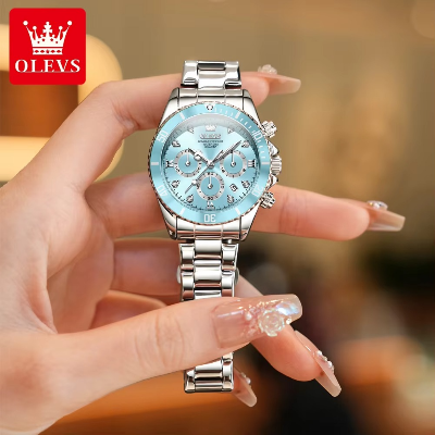 Picture of Olevs 5632 Stainless Steel Chronograph Wrist Watch For Women