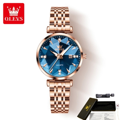 Picture of Olevs 5536  RoseGold Stainless Steel Analouge Wrist Watch For Women