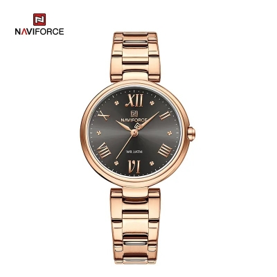 Picture of NAVIFORCE NF5030 Original New Stainless Steel Analog Sparkling Women Elegance Quartz Watch