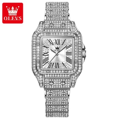 Picture of Olevs 9939 Silver Stainless Steel Analog Wrist Watch For Women