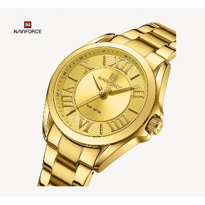 Picture of NAVIFORCE NF5037 Golden Stainless Steel Analog Watch For Women - Golden