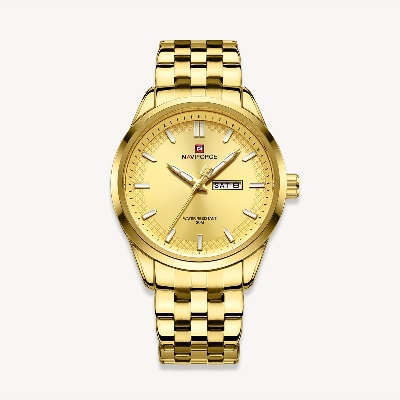 Picture of NAVIFORCE NF9203S Golden Stainless Steel Analog Watch For Men - Golden