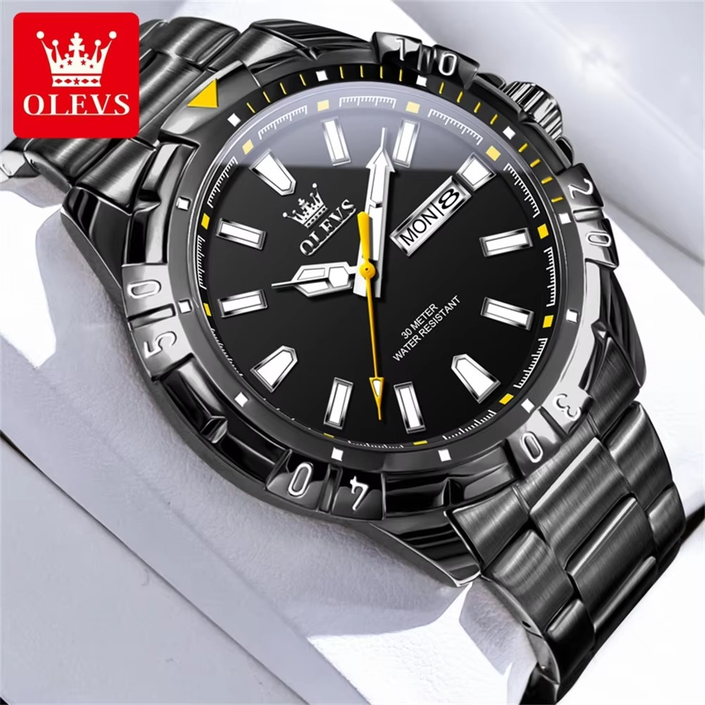 Picture of Olevs 5560 Stainless Steel Analog Wrist Watch For Men