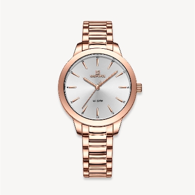 Picture of NAVIFORCE NF5025S RoseGold Stainless Steel Analog Watch For Women - White & RoseGold