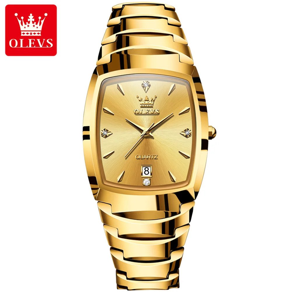 Picture of Olevs 7006G Tungsten Steel Analoge Wrist Watch For Men