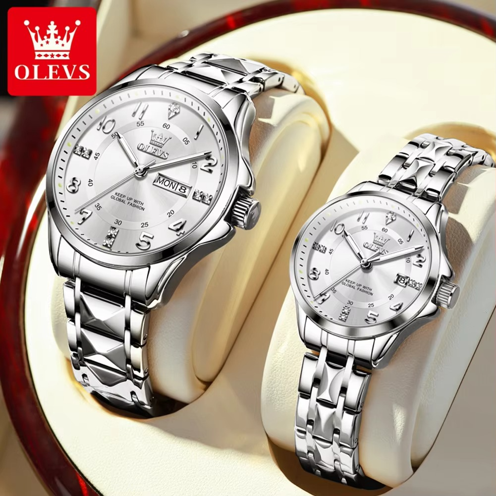 Picture of OLEVS 2910C Stainless Steel Analog Wrist Watch For Couple