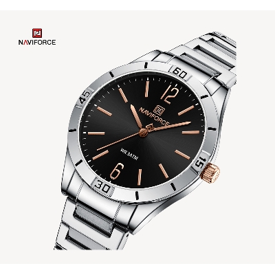 Picture of NAVIFORCE NF5029 Silver Stainless Steel Analog Watch For Women - Black & Silver