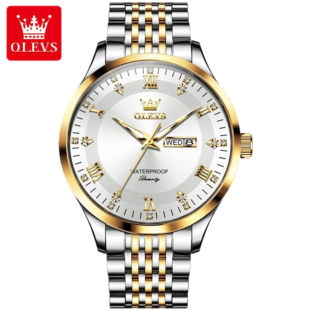 Picture of Olevs 2923 Stainless Steel Analog Wrist Watch For Men