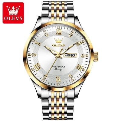Picture of Olevs 2923 Stainless Steel Analog Wrist Watch For Men