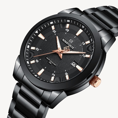 Picture of NAVIFORCE NF8029 Black Stainless Steel Analog Watch For Men - Black
