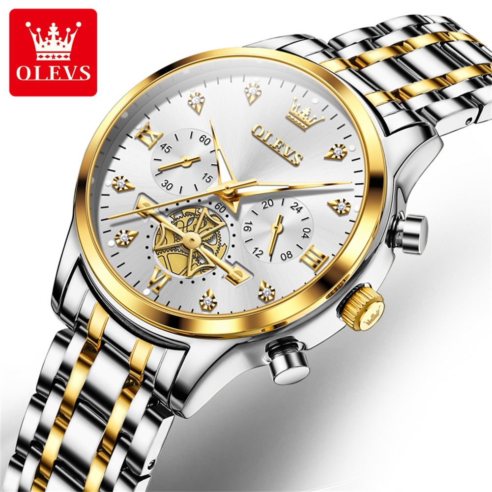 Picture of Olevs 2897 Stainless Steel Chronograph Wrist Watch For Women