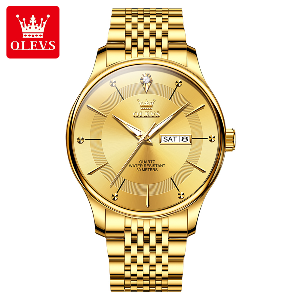 Picture of Olevs 9908S Stainless Steel Analog Wrist Watch For Men