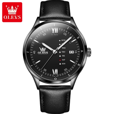 Picture of OLEVS 2931L PU Leather Analog Wrist Watch For Men