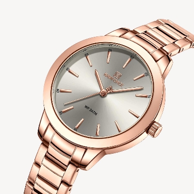 Picture of NAVIFORCE NF5025 RoseGold Stainless Steel Analog Watch For Women - Gray & RoseGold