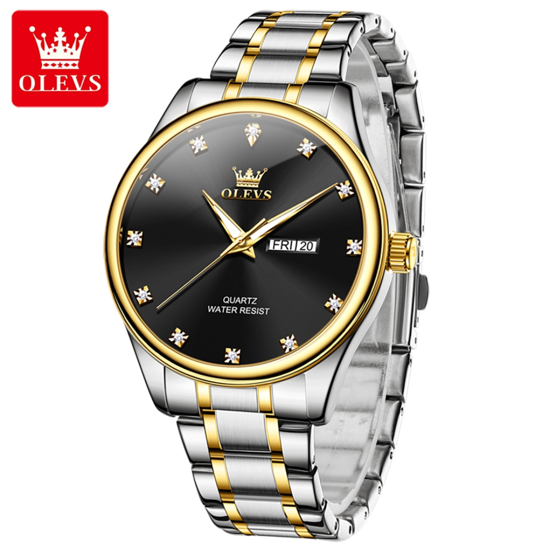 Picture of Olevs 3612G Stainless Steel Analog Wrist Watch For Men