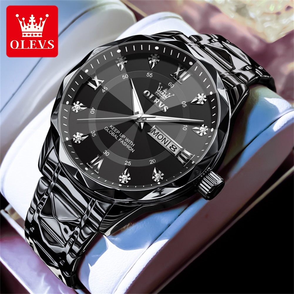 Picture of Olevs 5609G Stainless Steel Analoge Wrist Watch For Men