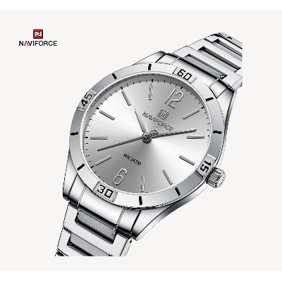 Picture of NAVIFORCE NF5029 Silver Stainless Steel Analog Watch For Women - White & Silver