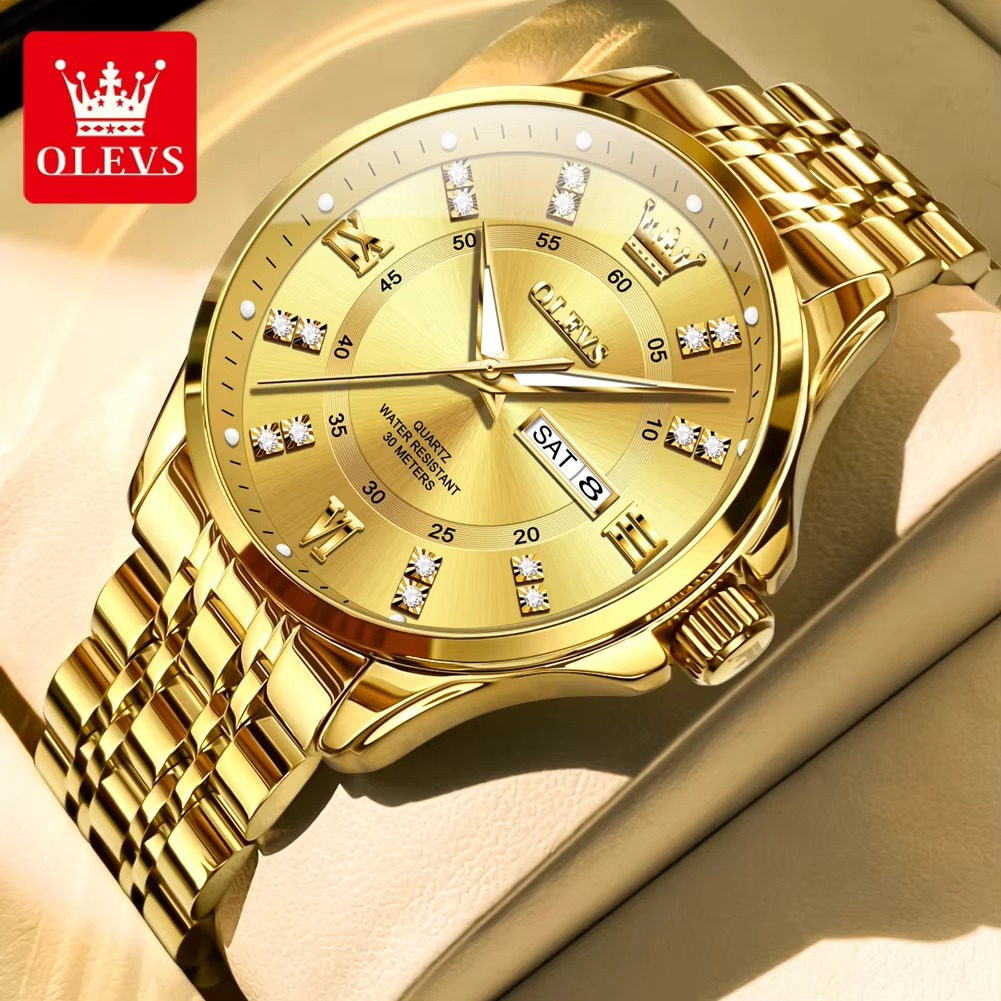 Picture of Olevs 3620G Stainless Steel Analog Wrist Watch For Men