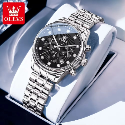 Picture of Olevs 3669S Stainless Steel Chronograph Wrist Watch For Women