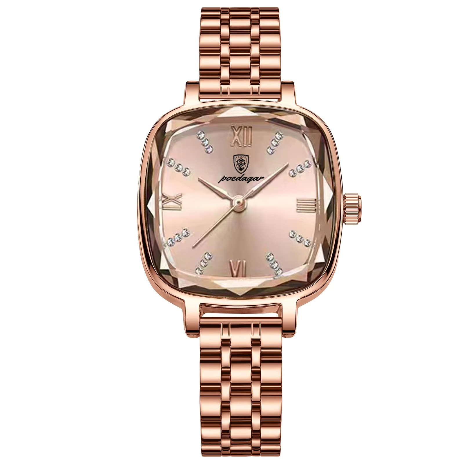 Picture of Poedagar PO712 RoseGold Stainless Steel Analog Wrist Watch For Women