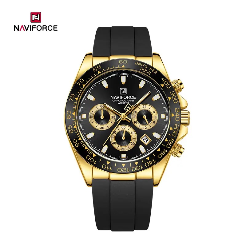 Picture of NAVIFORCE NF8054 Sleek Racing Charismatic Metallic Luminous Hands Timepiece For Style and Durability Wrist Watch