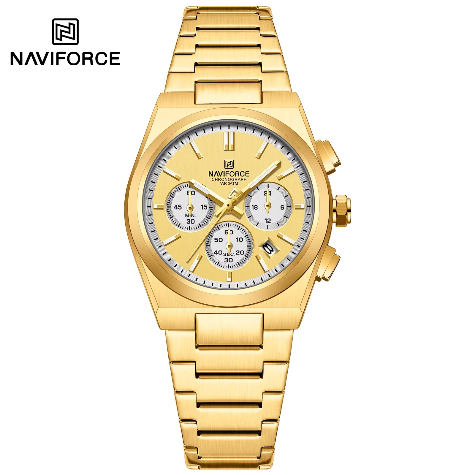 Picture of NAVIFORCE NF8048 Classic Stylish Timeless Love Standard Chronograph Stainless Steel Strap Women Watches