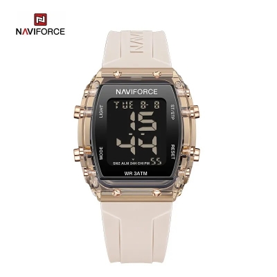 Picture of NAVIFORCE NF7102 Transparent Sports Waterproof LCD Digital Date Silicone Strap Electronic Watch For Unisex