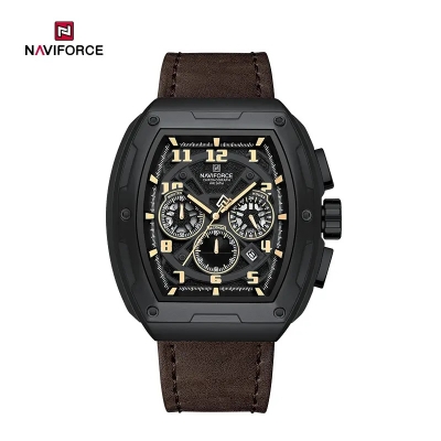 Picture of NAVIFORCE NF8053 Brand Watch for Men Chronograph Genuine Leather Fashion Waterproof Quartz