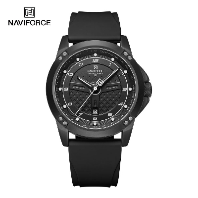 Picture of NAVIFORCE NF8031 Sport Quartz Watch For Men Silicone Strap With Date Alloy Case Wrist Watch