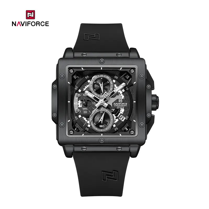 Picture of NAVIFORCE NF8064 Fashion Square Waterproof Luminous Sports Fumed Silica Quartz Chronograph Watch