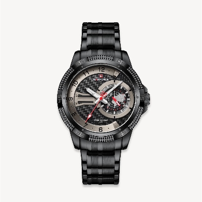 Picture of NAVIFORCE NF9206 Black Stainless Steel Chronograph Watch For Men - Black (268491885) - 268491885