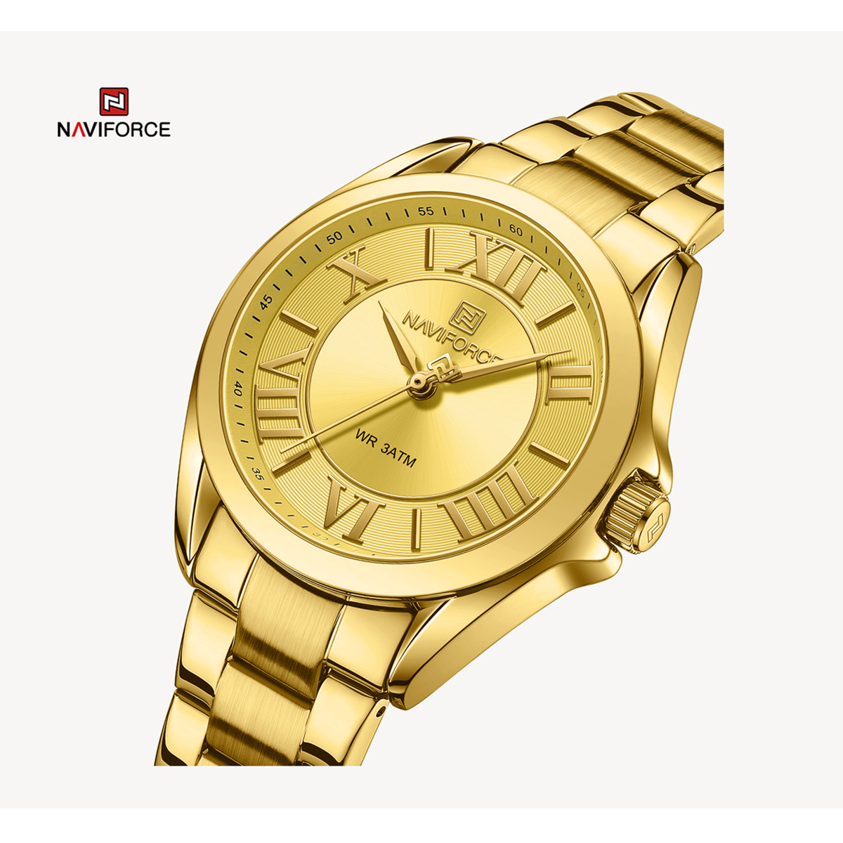 Picture of NAVIFORCE NF5037 Golden Stainless Steel Analog Watch For Women - Golden