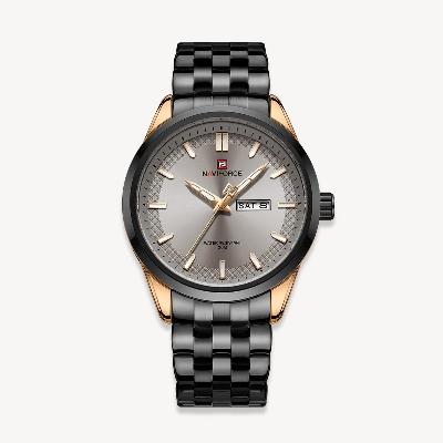 Picture of NAVIFORCE NF9203G Black Stainless Steel Analog Watch For Men - RoseGold & Black