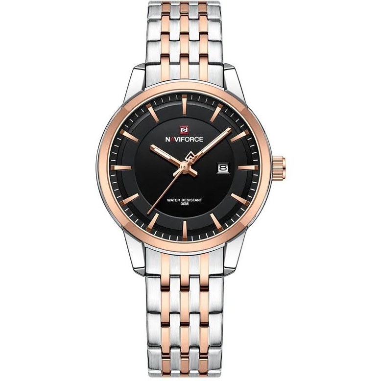Picture of NAVIFORCE NF9228L Stainless Steel Waterproof Women’s Watch – Silver RoseGold & Black