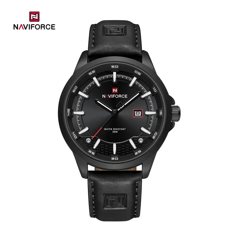 Picture of NAVIFORCE NF9248 PU Leather Japanese Movement Luminous Waterproof Sports Watch With Date For Men