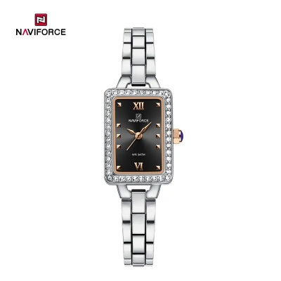 Picture of NAVIFORCE NF5043F Women’s Square Dial Watch Waterproof Steel Strap Quartz Chronograph Retro and Versatile Fashion Watch