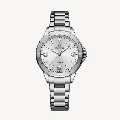 Picture of NAVIFORCE NF5022 Silver Stainless Steel Analog Watch For Women - White & Silver