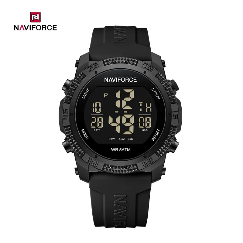 Picture of NAVIFORCE NF7104 Electronic Multi-function Trendy Waterproof Luminous Silicone Strap Birthday Gift Watch For Unisex