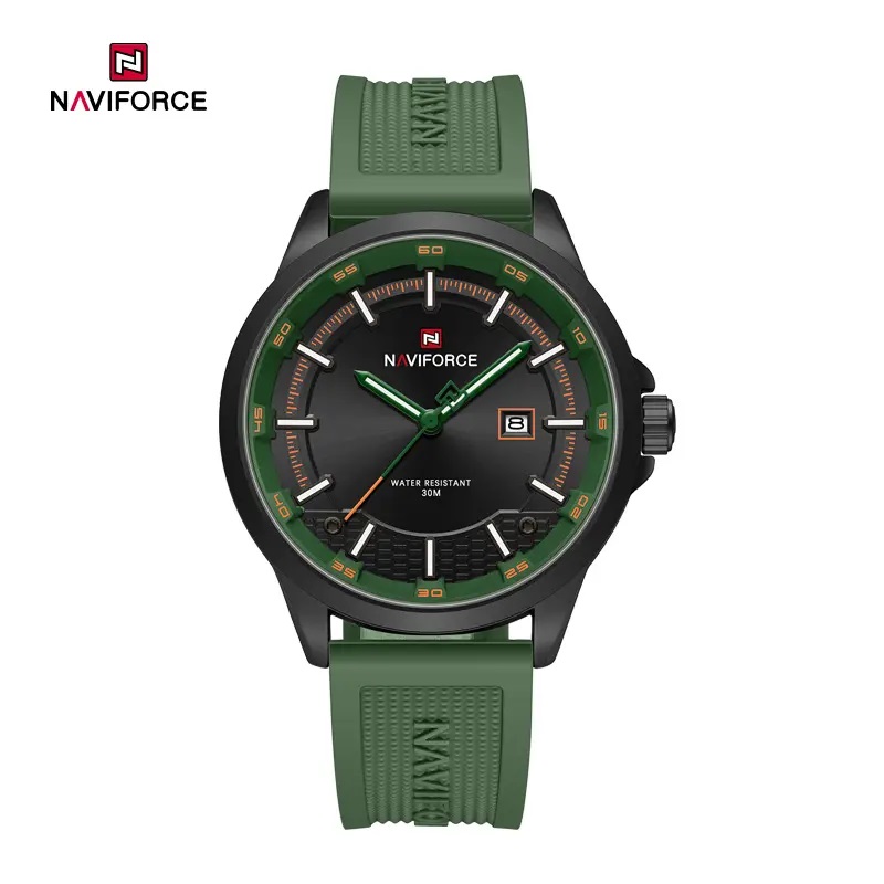 Picture of NAVIFORCE NF9248 Sports Watch Japanese Quartz Movement Waterproof Silicone Strap Date Display