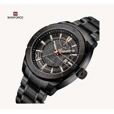 Picture of NAVIFORCE NF9210 Black Stainless Steel Analog Watch For Men - Black