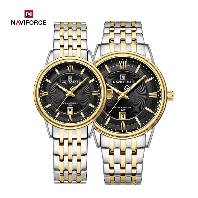 Picture of NAVIFORCE NF8040 Classic Exquisite High Quality Romantic Gift Stainless Steel Couple Watches