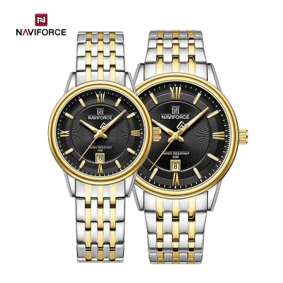 Picture of NAVIFORCE NF8040 Classic Exquisite High Quality Romantic Gift Stainless Steel Couple Watches