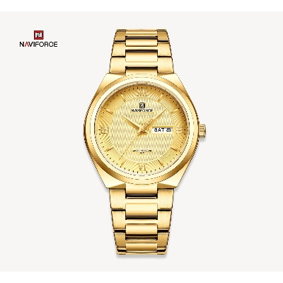 Picture of NAVIFORCE NF8030G Golden Stainless Steel Analog Watch For Men - Golden