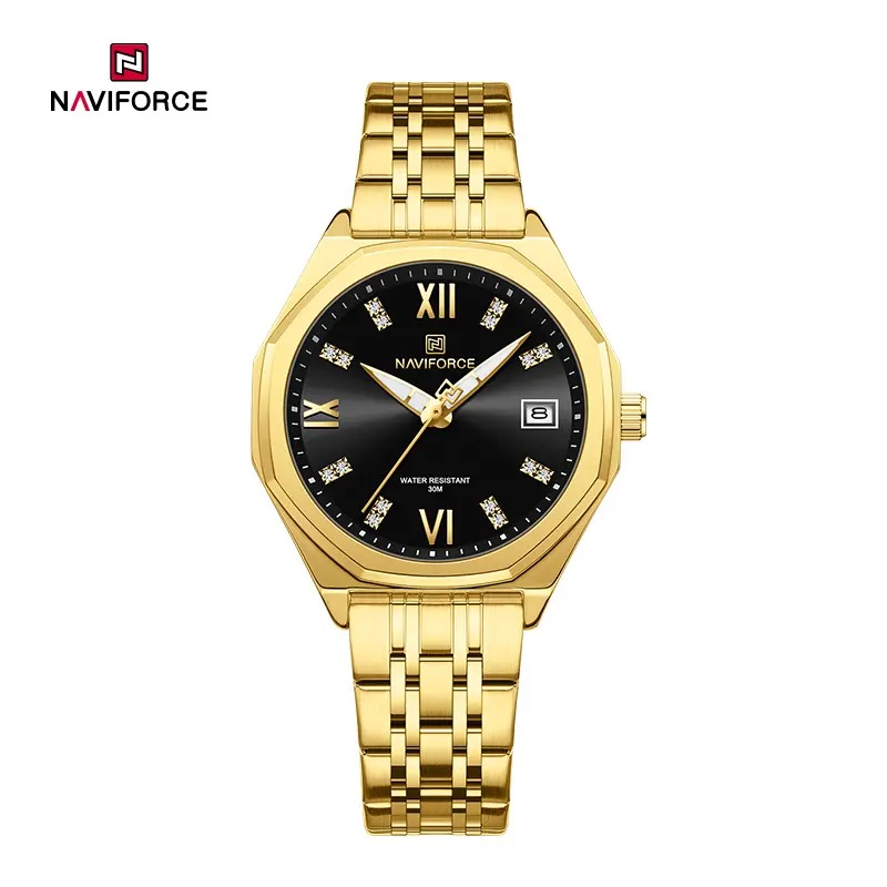 Picture of NAVIFORCE NF5052 Ladies Luxury Watch with Japanese Quartz Movement Elegant Diamond Design Stainless Steel Waterproof Fashion Casual Wristwatch