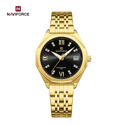 Picture of NAVIFORCE NF5052 Ladies Luxury Watch with Japanese Quartz Movement Elegant Diamond Design Stainless Steel Waterproof Fashion Casual Wristwatch